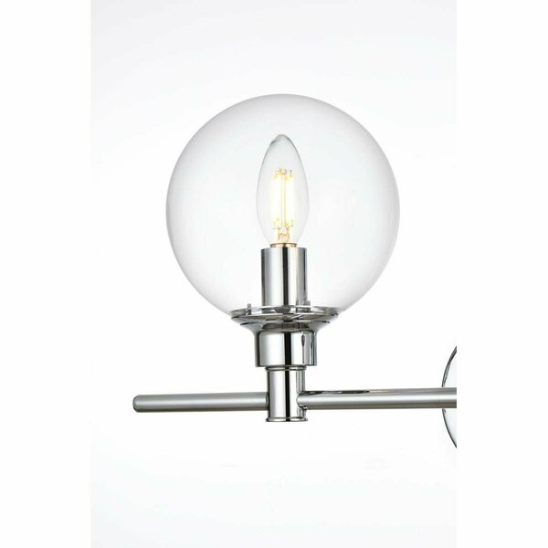 Cling 110 V Three Light Vanity Wall Lamp, Chrome CL2955767